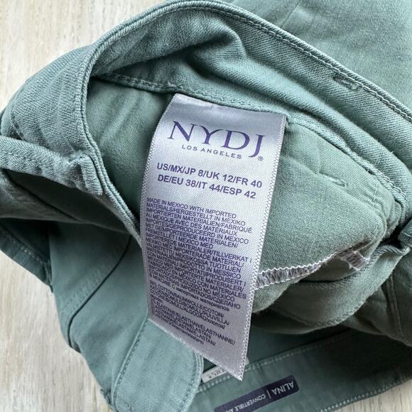 NYDJ Alina Convertible Ankle Mid Rise Straight Stretch Casual Everyday Jeans 8 - Picture 15 of 16